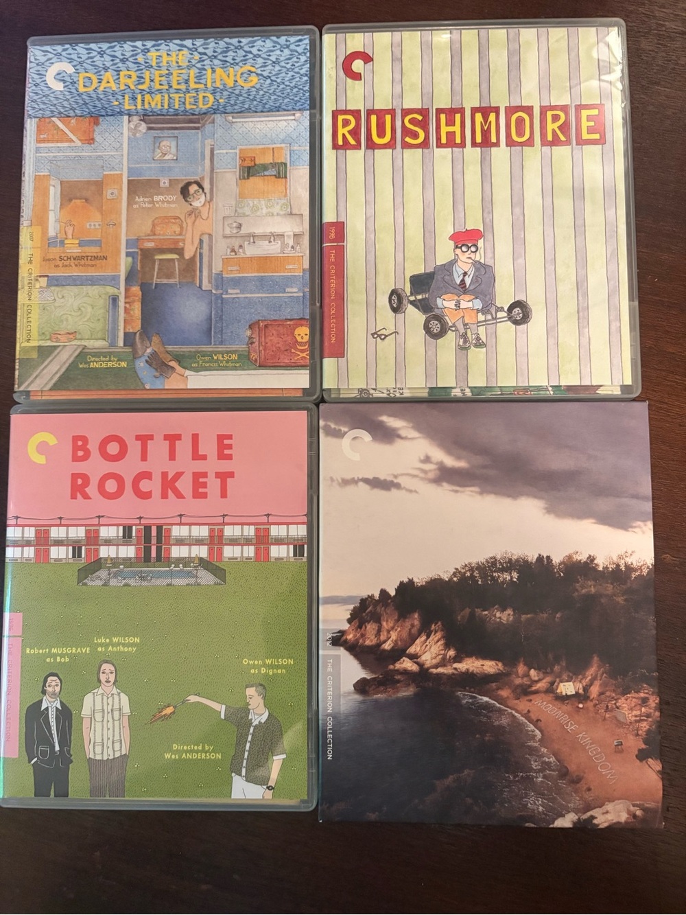 Moonrise Kingdom Criterion Collection Blu-ray Bottle Rocket Rushmore Darjeerling
